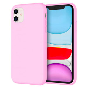 coque-iphone11-silicone-rose