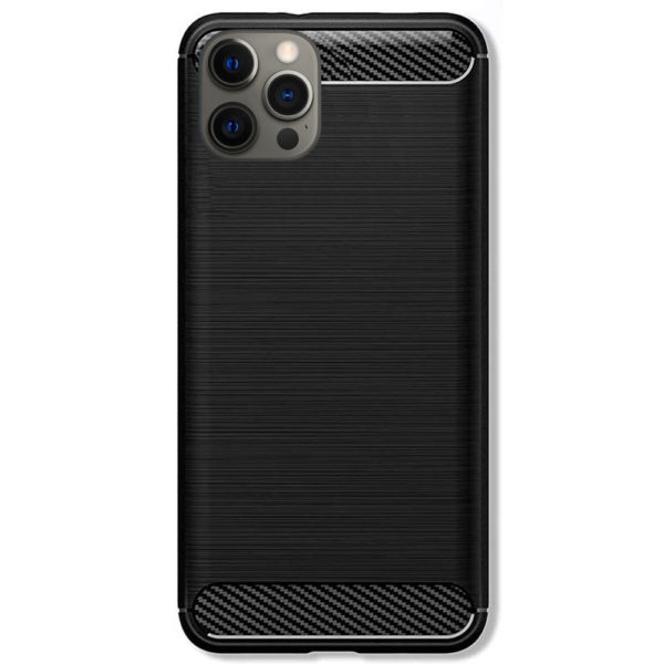 coque-iphone-12-pro max-anti-choc-carbone-noir